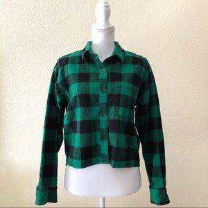 wild fable | Long-sleeve Cropped Plaid Button Down